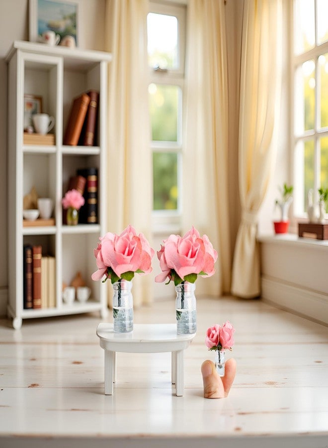 BWESOO 2Pcs Mini Dollhouse Miniature Vase Micro Landscape Colorful Flower Glass Bottle Miniature Decoration for 1:12 Scale Dollhouse Scene Props Décor Accessoriesecor (Pink) - Image 4